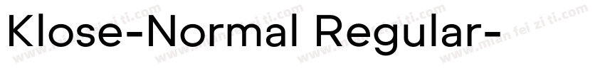 Klose-Normal Regular字体转换